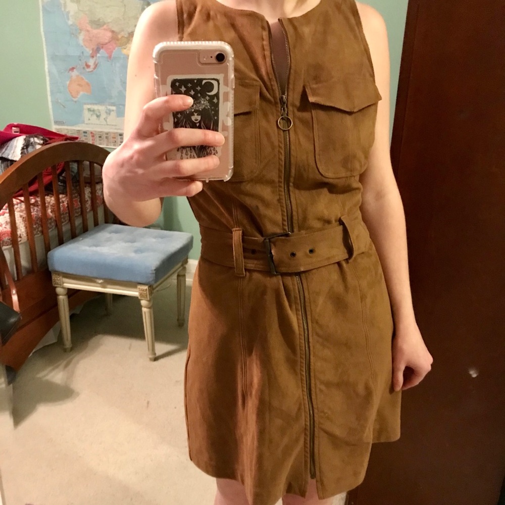 Brown suede Abercrombie dress - Picture 2 of 5